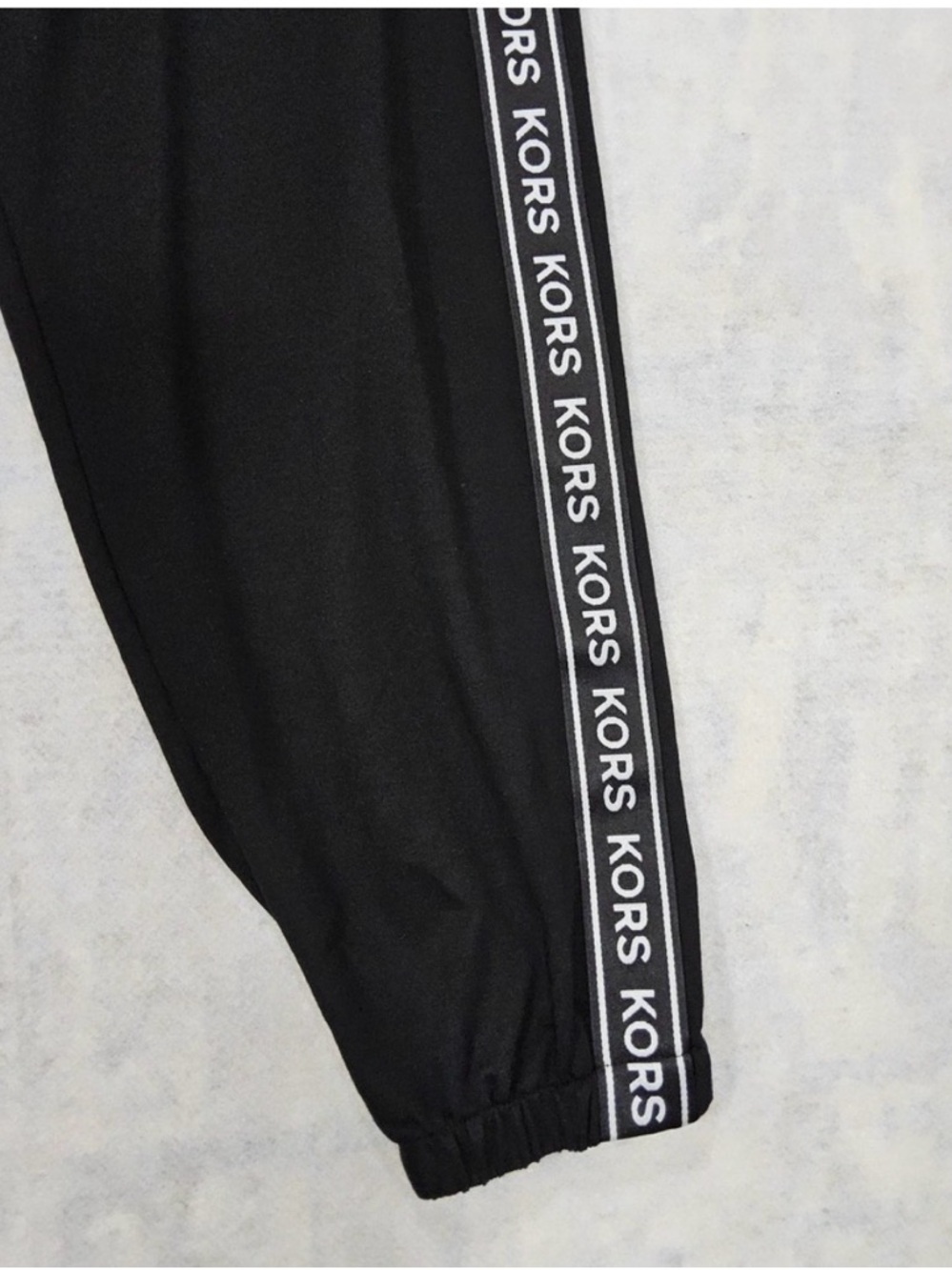 Michael Kors Black Jogger Pants with Logo Side Tape - Picture 2 of 4